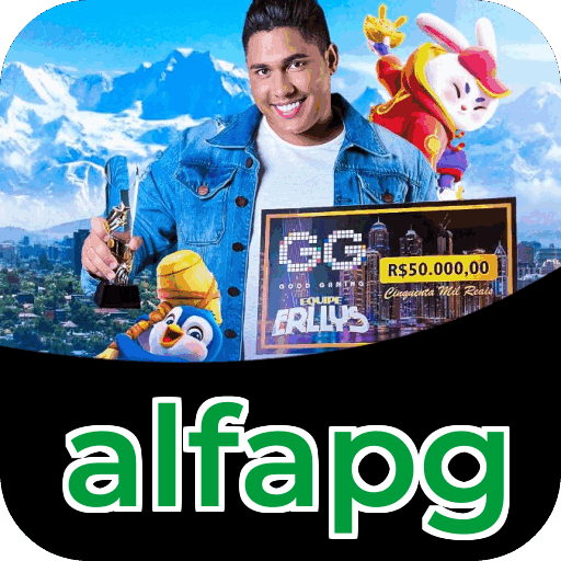 Interface do aplicativo alfapg mostrando jogos disponíveis no iOS e Android